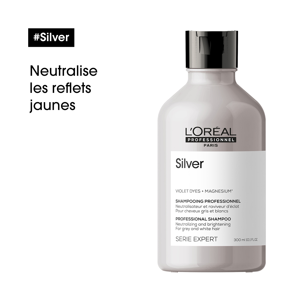 Shampoing Déjaunissant - Pour Cheveux Blancs Ou Gris, Retrouvez Votre éclat Naturel